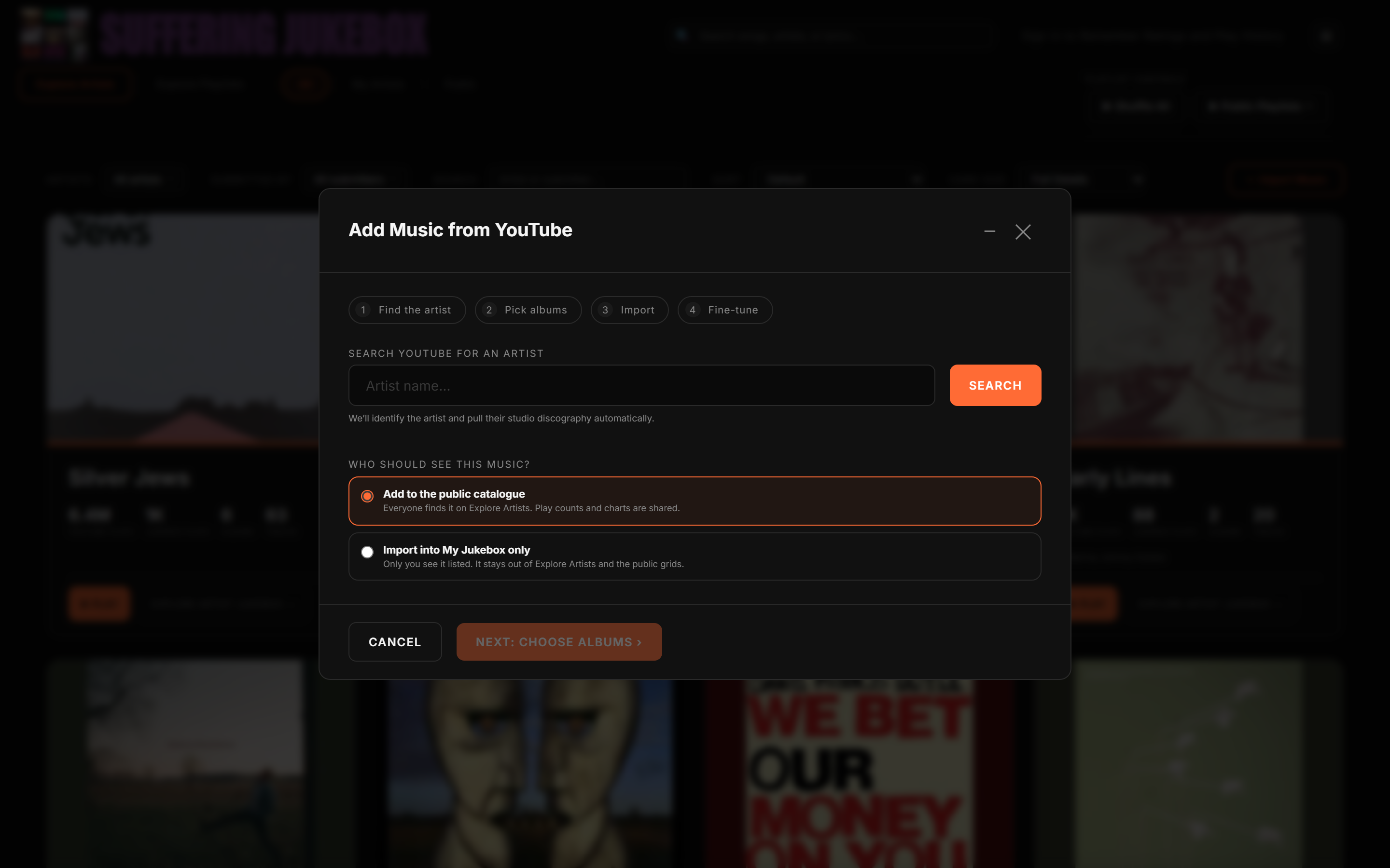 Suffering Jukebox: Add an artist
