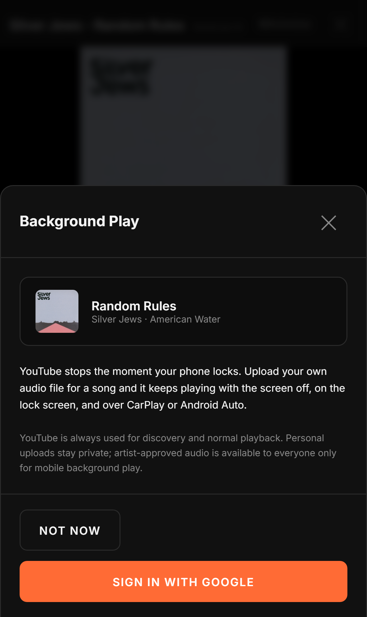 Suffering Jukebox: Mobile background play