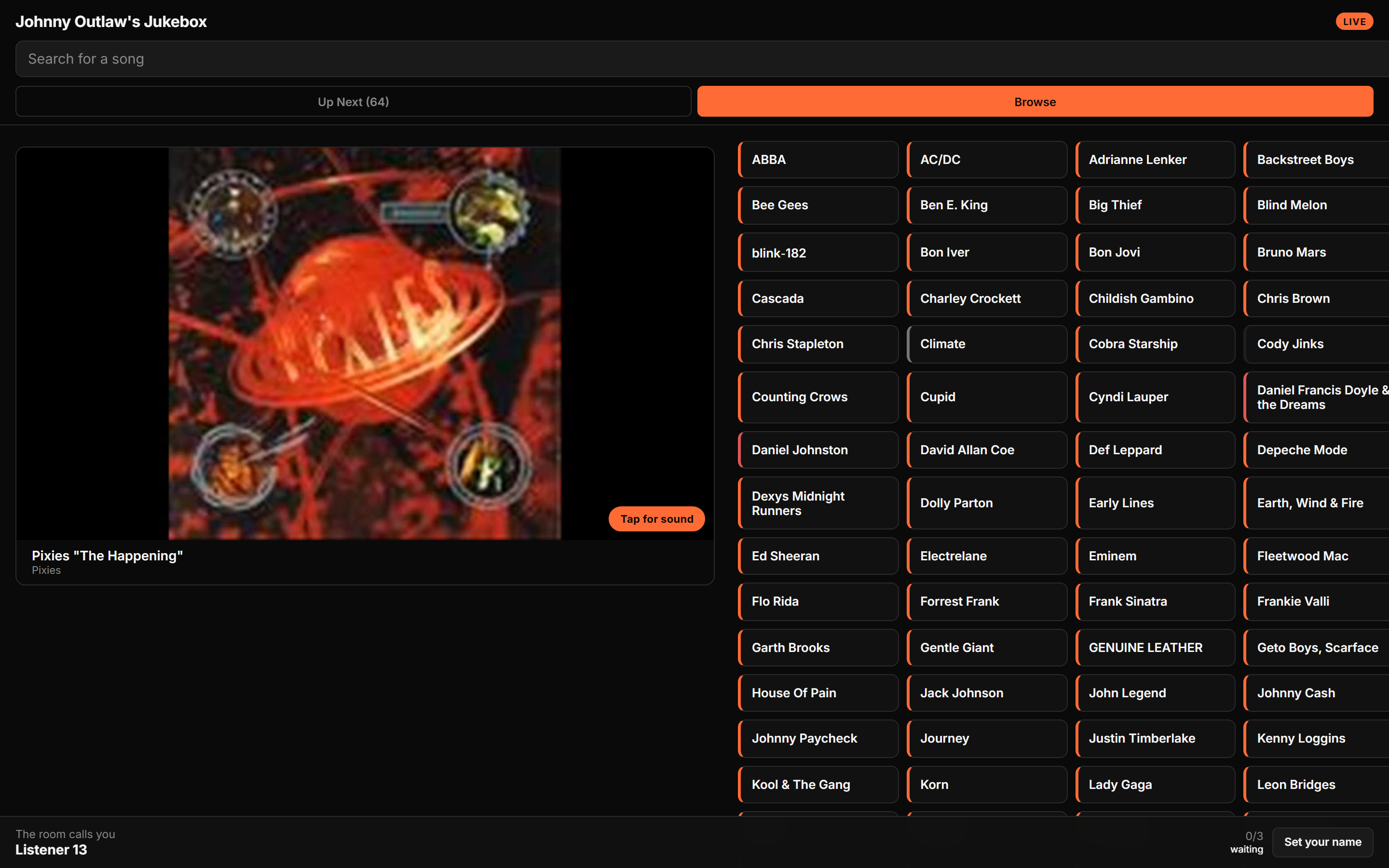 Suffering Jukebox: Browse from the room