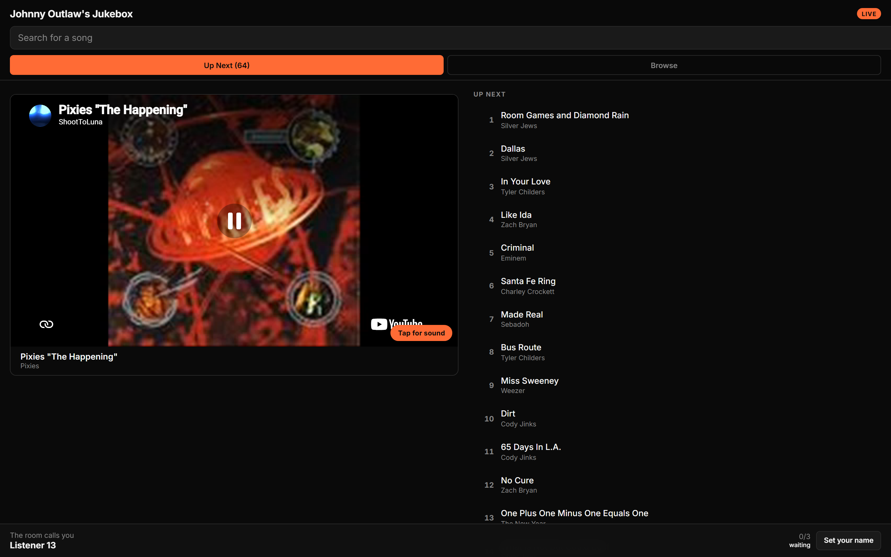 Suffering Jukebox: Online Jukebox