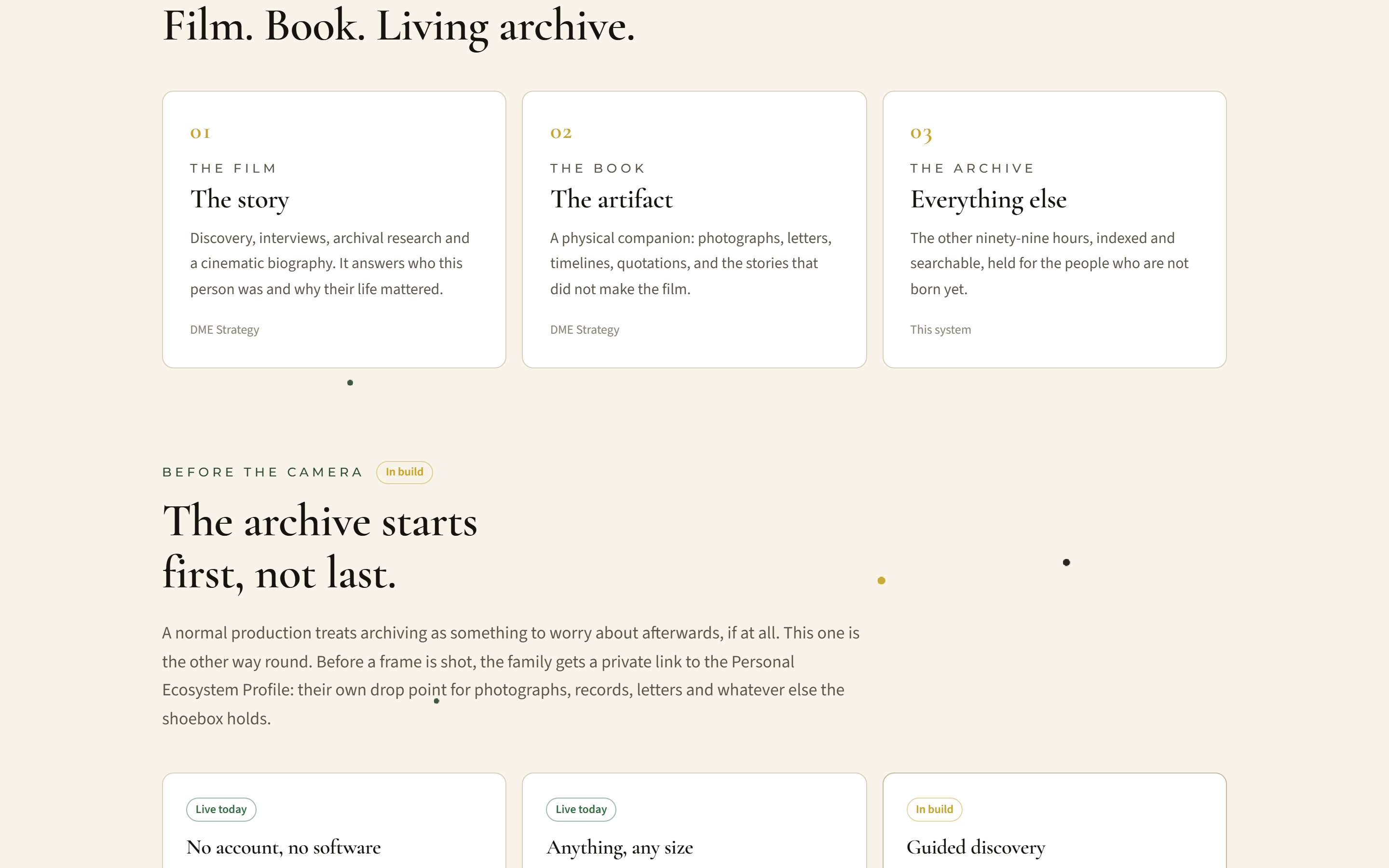 Life Story EcoSystems: Film, book, archive